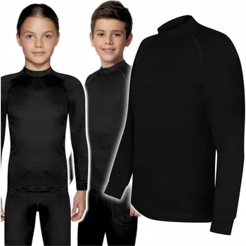 Pánské termoprádlo Spodní prádlo s dlouhým rukávem Ercole Termoaktivní oblečení, spodní prádlo černé vel. 158