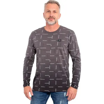 Pánské tričko Pánské tričko s dlouhým rukávem HOKLAR Šedá XL
