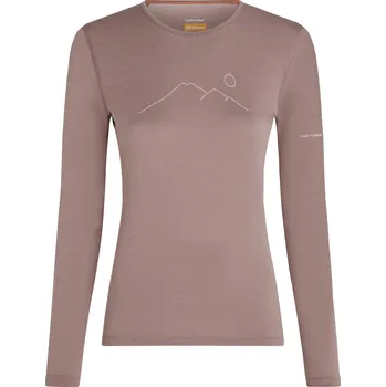 Dámská móda Dámské funkční triko Icebreaker Women Merino 200 Oasis LS Crewe Rainer Ridge Velikost: S / Barva: růžová