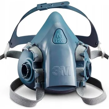 Plynová maska Opakovaně použitelná lakýrnická maska kompletní s filtry, polomaska 3M 7503, Česká výroba
