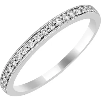 Prsten Zlatý eternity prsten plný diamantů Minke