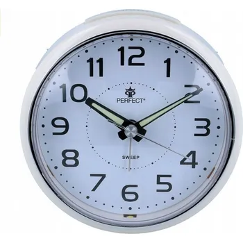 Budík QUARTZOVÝ BUDÍK PERFECT S PLYNULÝM CHODEM, FUNKCE SNOOZE 006 ČERNÝ