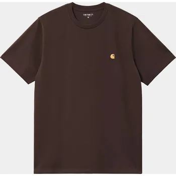 Pánské tričko Carhartt WIP Chase (tobacco/gold) XL, hnědá