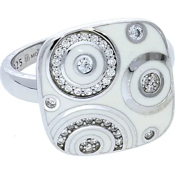 Prsten Goldstore Stříbrný prsten čtvercová ozdoba Velikost: 61, Váha: 5.95 g