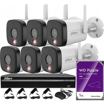 Bezpečnostní kamera Monitorovací sada 5MPx se 6 kamerami IPC-HFW1539DTK1-SAW-IL WiFi a 1TB diskem