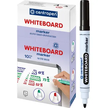 Fixy černý popisovač se zkoseným hrotem Centropen zkosený marker kancelářské stíratelný 1 ks