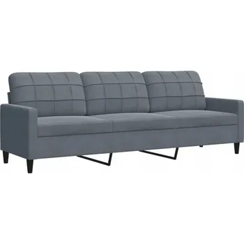 Pohovka Třímístná pohovka sametová tmavě šedá 226x77x80 cm