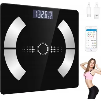 Osobní váha ELEKTRONICKÁ CHYTRÁ SKLENĚNÁ ANALYTICKÁ OSOBNÍ VÁHA DO 180 KG