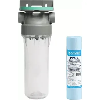Filtrace vody Průsvitné filtrační pouzdro s odvzdušňovacím ventilem ECO 1“ - 10“/2,5" a antibakteriální PP vložkou 5µm