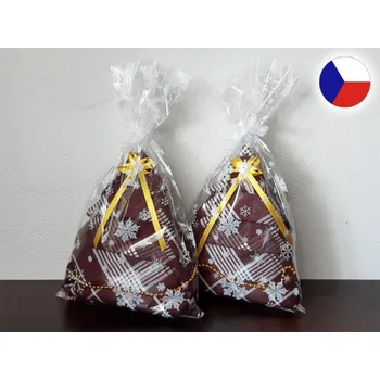 Utěrka Dárkové utěrky Vánoční stromeček tmavě hnědá/bílá