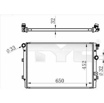 Chladič motoru Chladič, chlazení motoru TYC 737-0077-R
