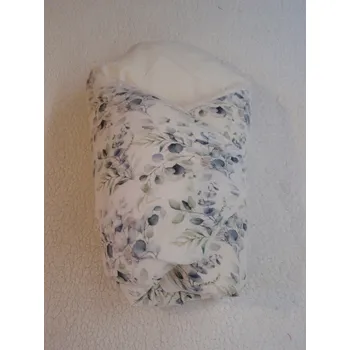 Zavinovačka Pro útulný domov Povlak na péřovou zavinovačku mušelínový Bílý s lístky TYP zavinovačky: ČTVERCOVÁ, ROZMĚR povlaku: 70 x 70 cm
