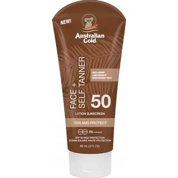 Opalování Australian Gold Face+ Self Tanner SPF 50 88 ml samoopalovací krém na obličej