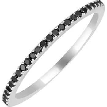 Prsten Eternity prsten ze zlata s černými diamanty Oana