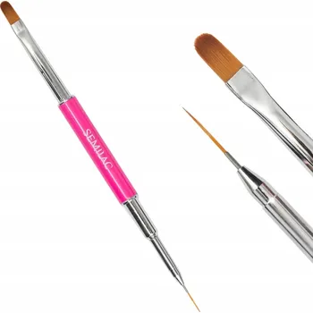 Kosmetický štětec SEMILAC ŠTĚTEC OBOUSTRANNÝ 2V1 RŮŽOVÝ