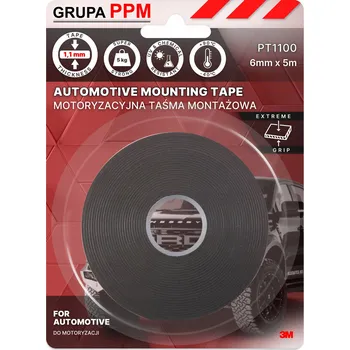 Oboustranná lepicí páska 3M PT1100 černá 6 mm x 5 m, tloušťka 1,1 mm