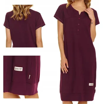 Dámská noční košile Doctor Nap košile noční dámská TMB.4348 krátký rukáv před kolena velikost L