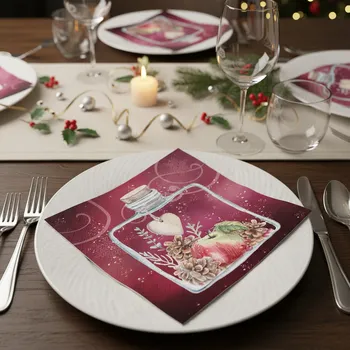 Papírový ubrousek Vánoční dekorativní papírový ubrousek VÁNOČNÍ DEKORACE 33x33 cm balení 20 ks Balení: 20 ubrousků