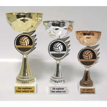 Volejbal poháry 522-AC023 Zde napište text na štítky a součet zadejte do košíku. Více informací viz.POPIS v dolní části.