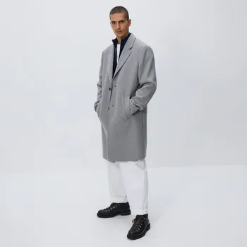 Dámský kabát Reserved - Kabát s příměsí vlny - světle šedá - 7098H-09M - 7098H-09M-M