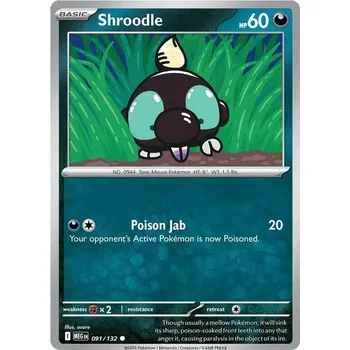 Sběratelská karetní hra Shroodle 091/132 - Mega Evolution Typ karty: Non-Holo
