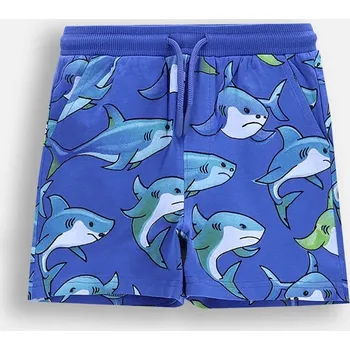 Bavlněné šortky Coccodrillo modrá barva, nastavitelný pas, IN THE SUN BOY KIDS WC5121401IBK 57X, vel. 104