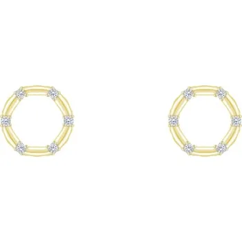 Náušnice Stříbrné karma náušnice s diamanty Hart