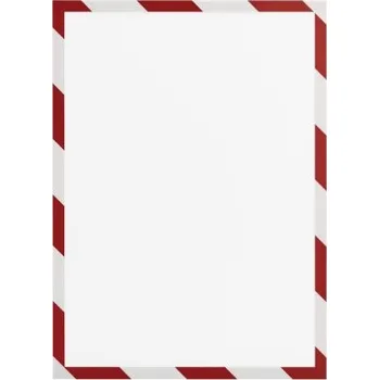 Magnetoplan Magnetofix magnetický rámeček A4 bezpečnostní červeno-bílý (5ks)