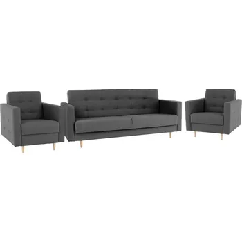 Sedací souprava Sedací souprava AMEDIA 3+1+1 šedá, hnědá, hořčicová