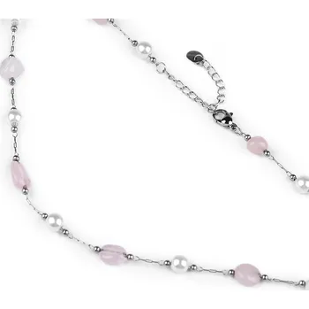 Náhrdelník Náhrdelník z nerezové oceli Varianta: 1 pudrová, Balení: 1 ks