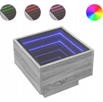 Noční stolek Noční stolek LED Infinity 40x40x30 šedý dub