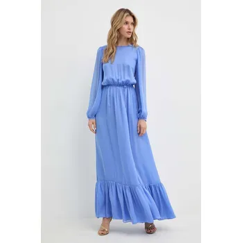 Dámské šaty Hedvábné šaty Luisa Spagnoli RUNWAY COLLECTION 541114 modrá 55X, vel. S