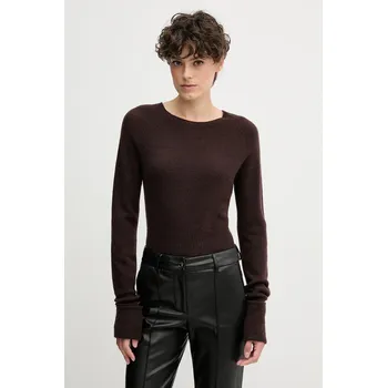 Pánské oblečení Vlněný svetr Sandro Ferrone S9YBFNOCE hnědá 88X, vel. L