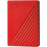 WD My Passport šifrovaný 6 TB - externí USB 3.2 Gen 1 - AES 256 bitů - červená - WDBR9S0060BRD-WESN