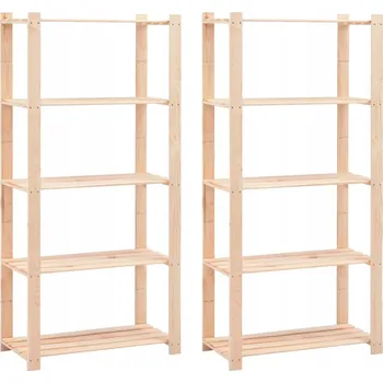 Dílenský regál Dřevěný skladový regál 170 x 80 x 38 cm, nosnost až 250 kg na polici