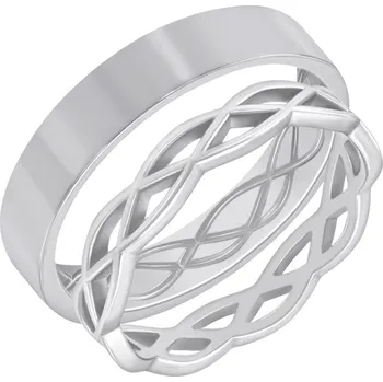 Prsten Zlaté propletené snubní prsteny Amazu