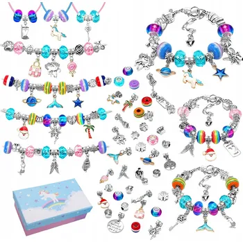 kreativní sada SADA NA VÝROBU NÁRAMKŮ A BIŽUTERIE DÁREK KREATIVNÍ DIY