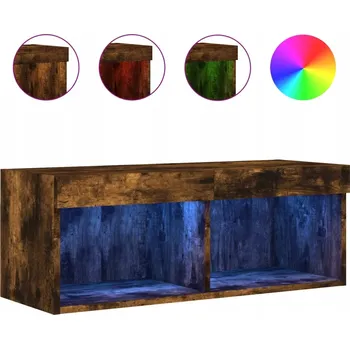Televizní stolek TV stolek LED RGB 80x30x30 cm, dub