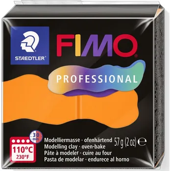 Modelovací hmota modelovací hmota FIMO Professional balení 57g . Barva 4 ORANŽOVÁ (Orange).