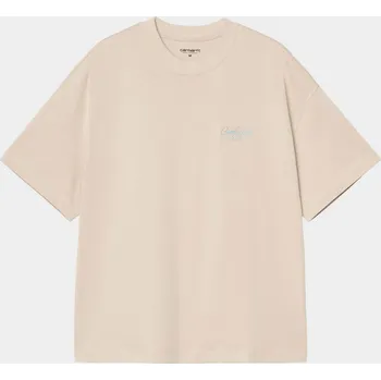 Pánské tričko Carhartt WIP Signature Script (fleur de sel/citadel) XL, béžová