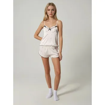 Dámská móda Dvoudílná pyžamová souprava - M/L - House - bílý - 930IN-00X
