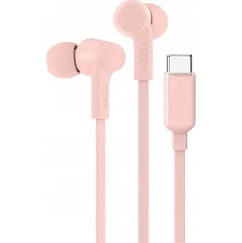 Sluchátka BELKIN DRÁTOVÁ SLUCHÁTKA DO UŠÍ USB-C, RŮŽOVÁ