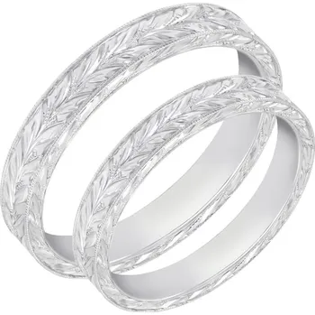 Šperk Platinové vintage snubní prsteny Hannu