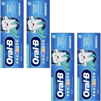 zubní pasta Oral-B Pro Kids Zubní pasta pro děti s mátovou příchutí, 0-6 let 50 ml x4