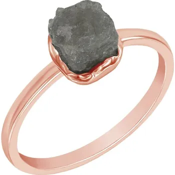 Prsten Zlatý prsten s nebroušeným diamantem Gianni