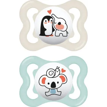 dudlíky MAM DUDLÍK SUPREME 0, dbl box, bílý/tyrkysový