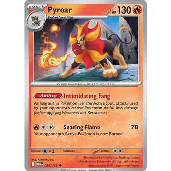 Karetní hra Pyroar 024/132 - Mega Evolution Typ karty: Non-Holo