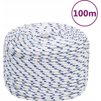 Železářství Polypropylenové lano 10mm bílé 100m - odolné a s vysokou pevností