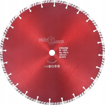 Řezný kotouč Diamantový kotouč 350mm červený, turbo segmenty, 80 m/s