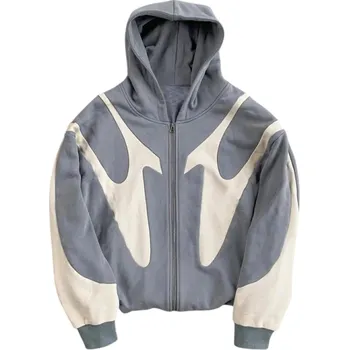 Dámské oblečení Dámská mikina na zip s kapucí Jednoduchý vzor Moderní mikina z měkkého polyesteru Pohodlný volnočasový styl v různých barvách šedá XXL